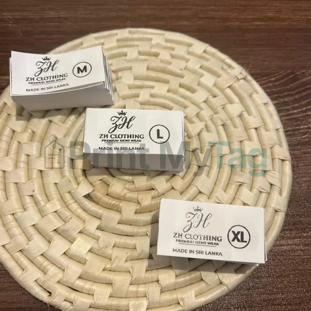 Fabric Label 25x50mm Horizontal (Satin / PVC)